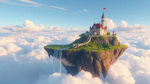 Floating island castle