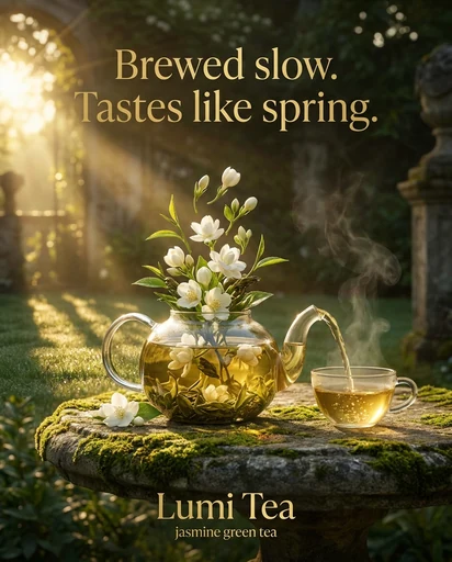"Lumi Tea" jasmine tea ad