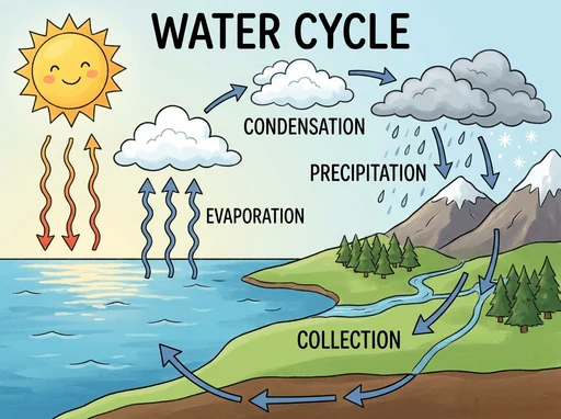 Water cycle diagram