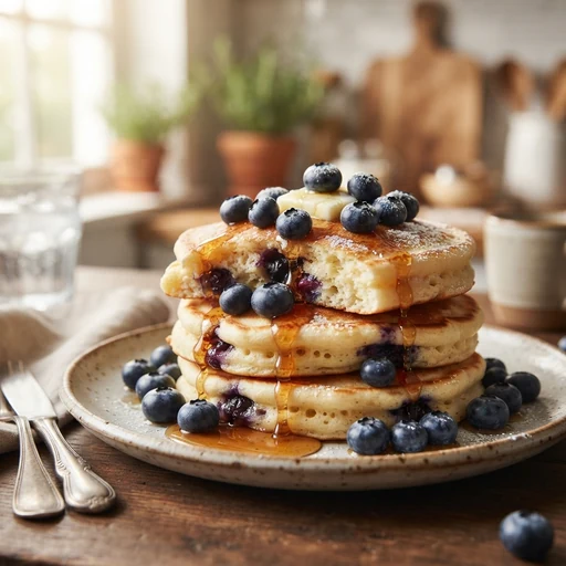 Blueberry pancake stack