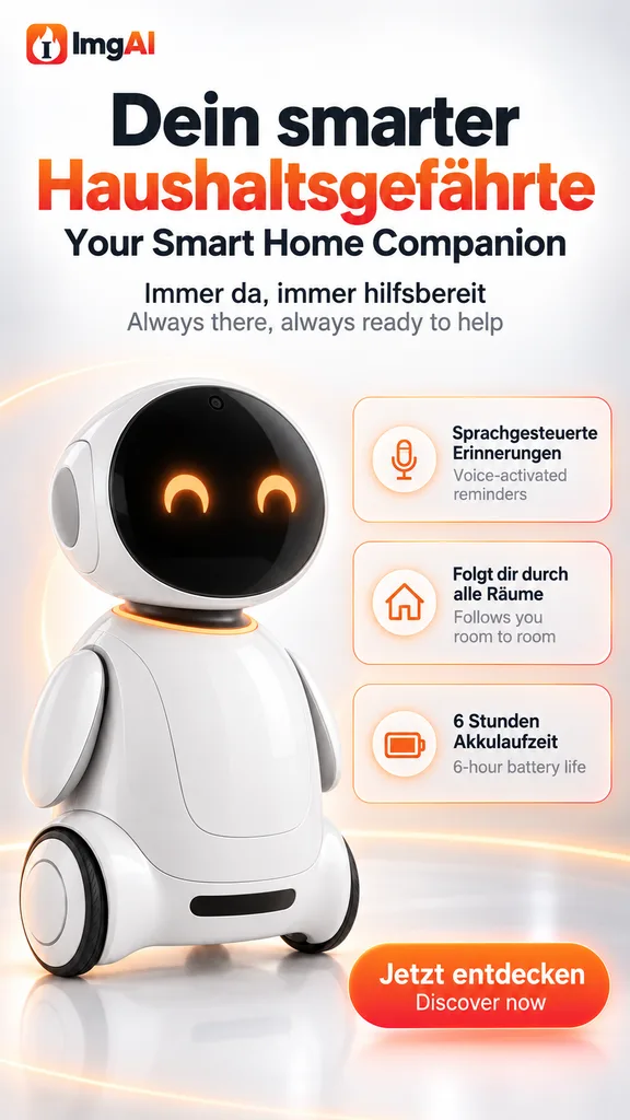 6-poster listing, German + English — created with ImgAI