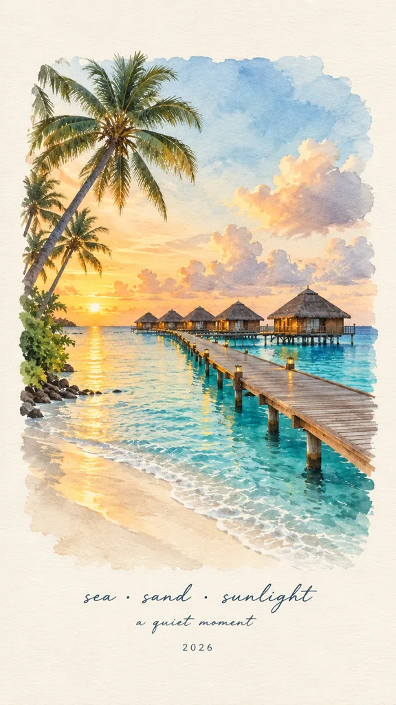 Photo into a watercolor travel print