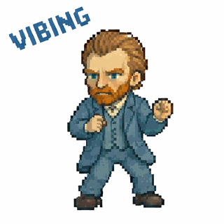 픽셀 고흐의 춤, 문구 VIBING